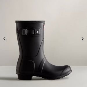 Pre-owned Black Hunter mid-calf Wellies